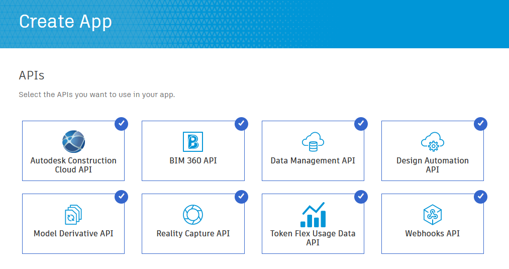 Create App ACC API Create App ACC API