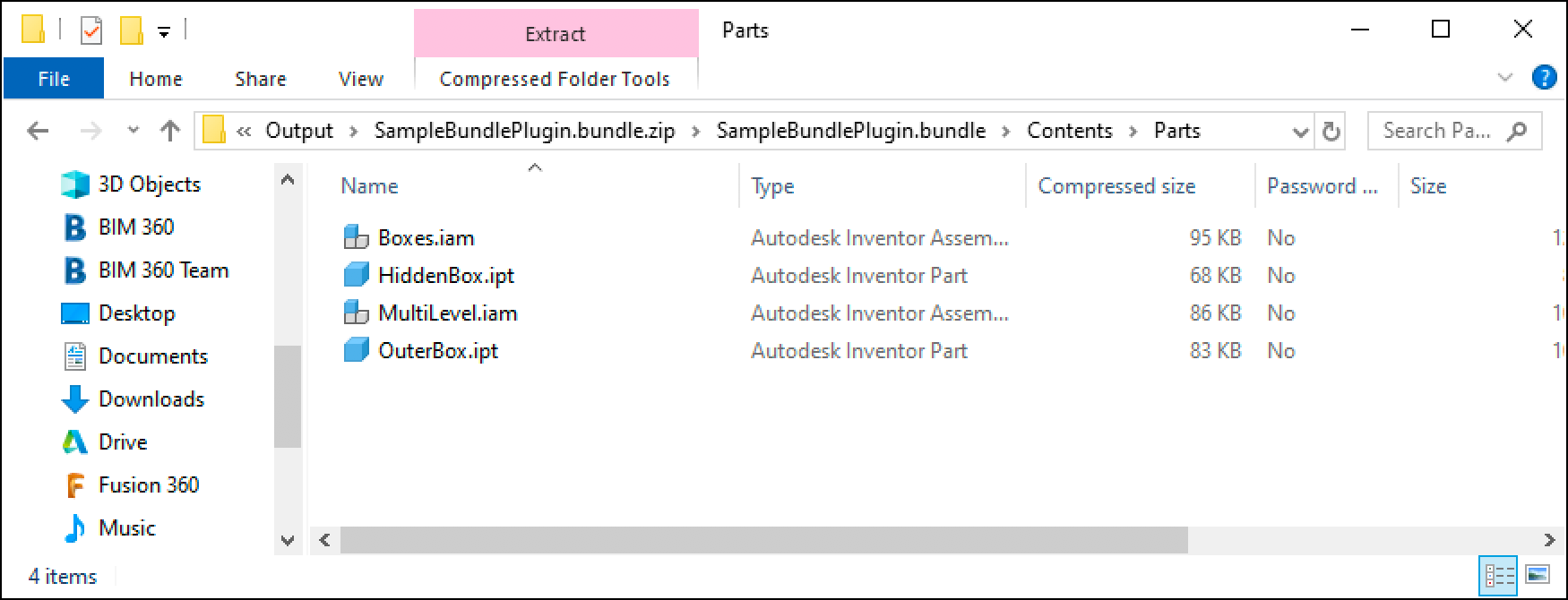 Additional files in the bundle zip