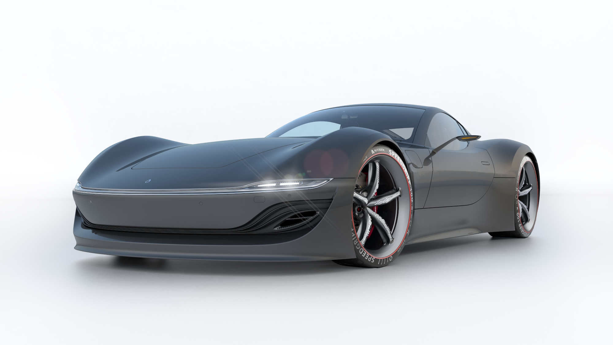 Gratuitous picture of a car. Designed in Alias, rendered by VRED.