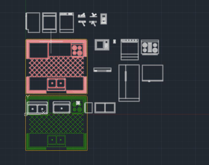 A drawing snapshot displaying visual graphical differences