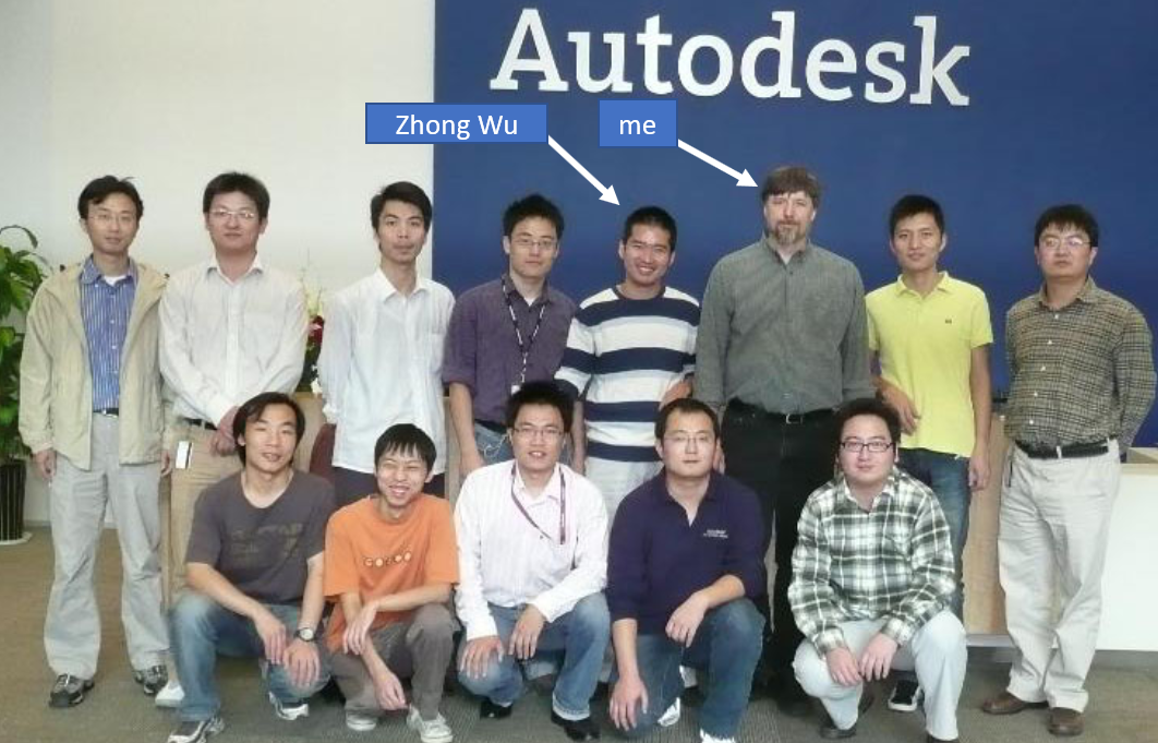 Kevin and Zhong at Autodesk