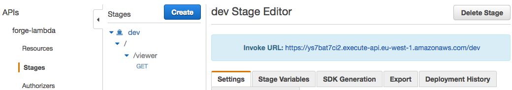 stage URL