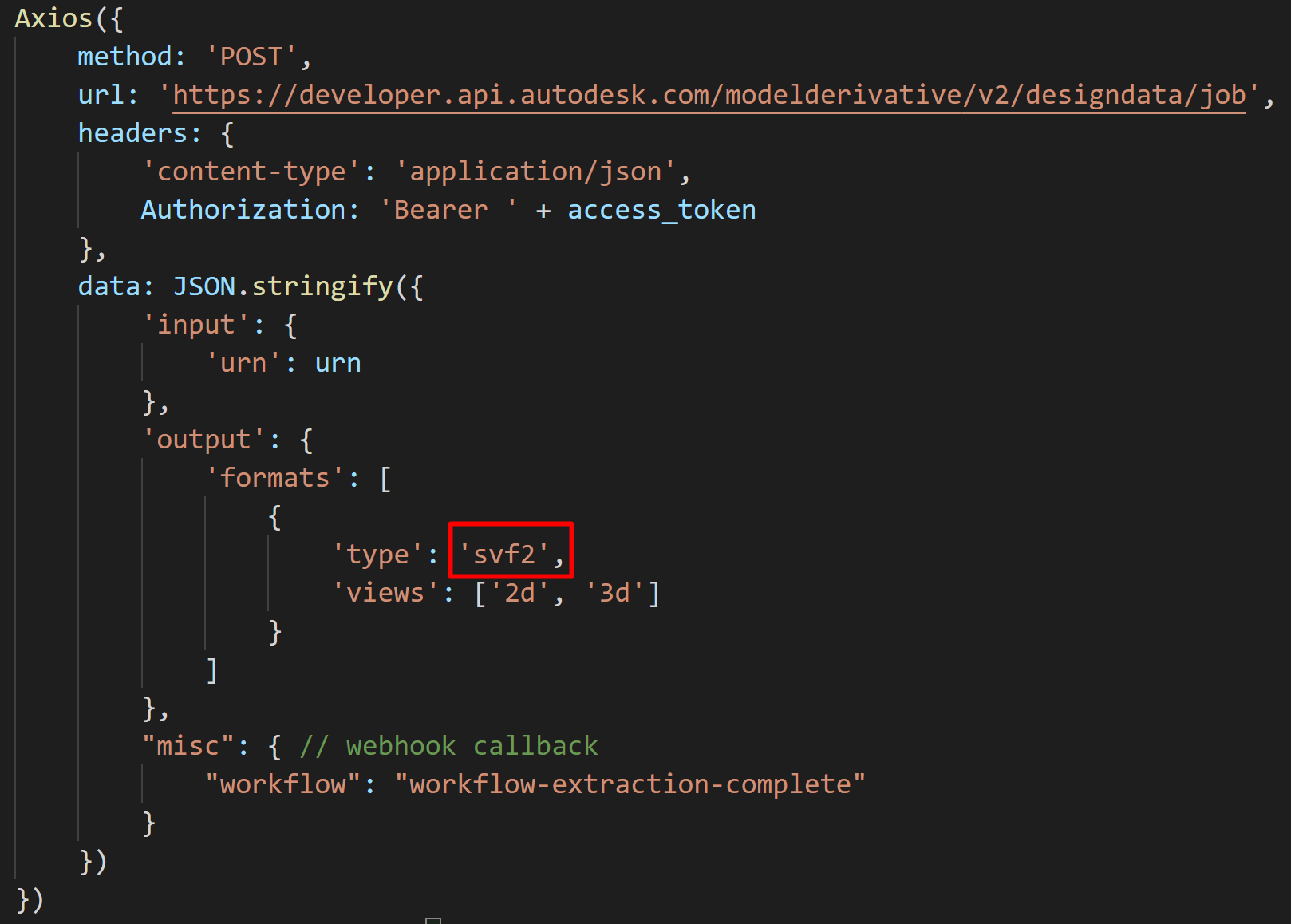 format output type for svf2